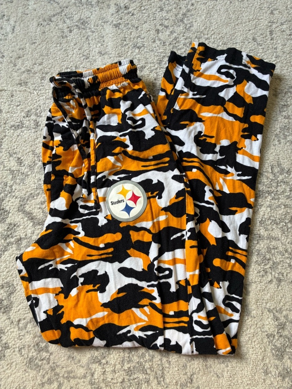 Pittsburgh Steelers Camo Wide Leg Cotton Pajama Bottoms